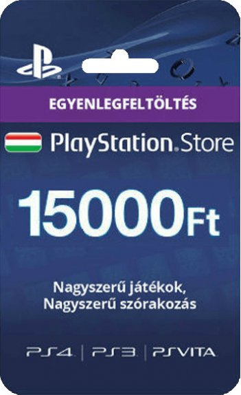 Kép a PlayStation Store 15000 Ft feltöltőkártya termékhez