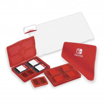 Kép a Nintendo Switch tisztító- és védő szett (kendő, fólia, játéktartó) termékhez