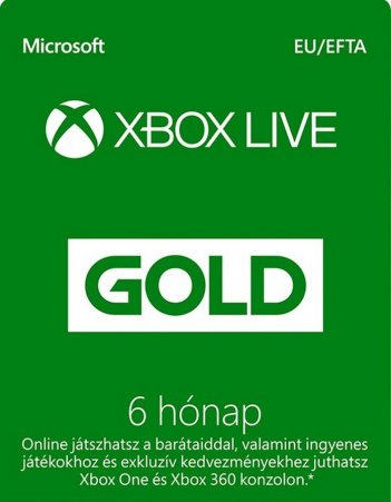 Kép a Xbox Live Gold 6 hónap termékhez