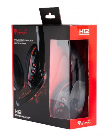 Kép a Natec Genesis H12 mikrofonos fejhallgató termékhez
